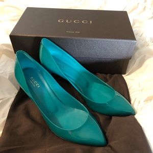 Gucci patent pumps